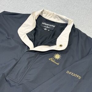 FootJoy DryJoys Golf Jacket Mens 2XL Black Windbreaker Lined Collared Eldorado